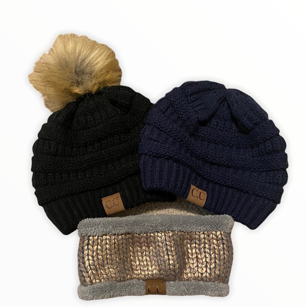 C.C Beanies and reversible headband